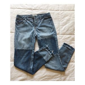 Free People Vintage Patched Jeans